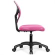 Pemberly Row Sponge Height Low-Back Armless Computer Desk Chair in Pink