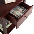 Pemberly Row Contemporary MDF and Pine Beside Table with Sturdy Frame in Brown