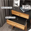 Pemberly Row Contemporary Solid Wood Nightstand with 2 Sliding Drawers in Black