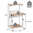 Pemberly Row Contemporary Engineered Wood Adjustable Computer Desk in Oak