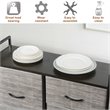 Pemberly Row 5-drawer MDF and Non-woven Fabric Closet Storage in Black/Gray
