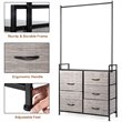 Pemberly Row 5-drawer MDF and Non-woven Fabric Closet Storage in Black/Gray