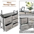 Pemberly Row 5-drawer MDF and Non-woven Fabric Closet Storage in Black/Gray