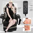 Pemberly Row PU Leather and Iron Swivel Massage Gaming Chair in Gray