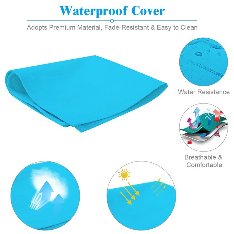 Pemberly Row Rattan 2-Person Patio Lounge Chair w/ Backrest in Turquoise