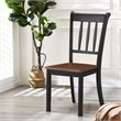 Pemberly Row Rubber Wood Dining Chair with High Back in Black (Set of 2)