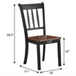 Pemberly Row Rubber Wood Dining Chair with High Back in Black (Set of 2)