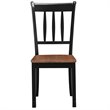 Pemberly Row Rubber Wood Dining Chair with High Back in Black (Set of 2)