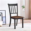 Pemberly Row Rubber Wood Dining Chair with High Back in Black (Set of 2)