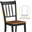 Pemberly Row Rubber Wood Dining Chair with High Back in Black (Set of 2)