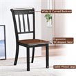 Pemberly Row Rubber Wood Dining Chair with High Back in Black (Set of 2)