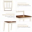 Pemberly Row Rubber Wood Dining Chair with High Back in White (Set of 2)
