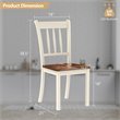 Pemberly Row Rubber Wood Dining Chair with High Back in White (Set of 2)