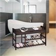 Pemberly Row 3-tier Contemporary Premium Bamboo Shoe Rack in Brown