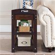 Pemberly Row 3-tier Contemporary Premium Bamboo Shoe Rack in Brown