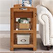 Pemberly Row 3-tier Contemporary Premium Bamboo Shoe Rack in Natural