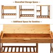 Pemberly Row 3-tier Contemporary Premium Bamboo Shoe Rack in Natural