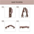 Pemberly Row Sponge Adjustable Folding Guest Bed with Portable Wheels in Brown