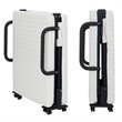 Pemberly Row Sponge Adjustable Folding Guest Bed with Portable Wheels in White