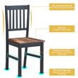 Pemberly Row Rubber Wood and MDF Dining Chair in Black/Walnut (Set of 4)