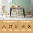 Pemberly Row 5-piece MDF and Rubber Wood Dining Table Set with 4 Chairs in Black
