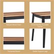 Pemberly Row 5-piece MDF and Rubber Wood Dining Table Set with 4 Chairs in Black