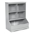Pemberly Row 3-Tier MDF Board Multi-Functional Bookcase in Gray