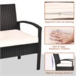 Pemberly Row 3-Pc Rattan Patio Furniture Set with Sponge Cushion in Black/White