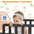 Pemberly Row Solid Rubber and Poplar Wood Toddler Bed with Guardrails in Black
