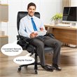 Pemberly Row Faux Leather Big & Tall 400lb Massage Office Chair in Black