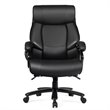 Pemberly Row Faux Leather Big & Tall 400lb Massage Office Chair in Black