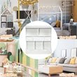 Pemberly Row Wood Freestanding Combo Shelf Cubby Bin with 3 Baskets in White