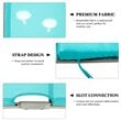 Pemberly Row Fabric Outdoor Folding Chaise Lounge Chair w/ Cushion in Turquoise