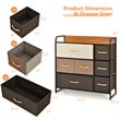 Pemberly Row 7-Drawer/3-Tier Dresser Storage Organizer Tower w/ Wood Top - Cream