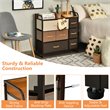 Pemberly Row 7-Drawer/3-Tier Dresser Storage Organizer Tower w/ Wood Top - Cream