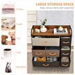 Pemberly Row 7-Drawer/3-Tier Dresser Storage Organizer Tower w/ Wood Top - Cream