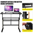 Pemberly Row Contemporary Metal and PVC Adjustable Height Standing Desk in Black