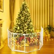 Pemberly Row 6-panel Contemporary Metal Adjustable Baby Safety Gate in White