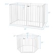 Pemberly Row 6-panel Contemporary Metal Adjustable Baby Safety Gate in White