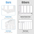 Pemberly Row 6-panel Contemporary Metal Adjustable Baby Safety Gate in White