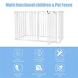 Pemberly Row 6-panel Contemporary Metal Adjustable Baby Safety Gate in White
