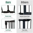 Pemberly Row 8-panel Contemporary Metal Adjustable Baby Safety Gate in Black