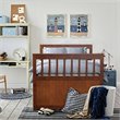 Pemberly Row Pine Wood Twin Captain's Bunk Bed with Trundle & Drawers in Walnut