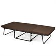 Pemberly Row Steel & Sponge Folding Sleeper Bed w/ 6 Position Adjustment - Brown