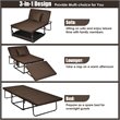 Pemberly Row Steel & Sponge Folding Sleeper Bed w/ 6 Position Adjustment - Brown