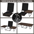 Pemberly Row Steel & Sponge Folding Sleeper Bed w/ 6 Position Adjustment - Brown