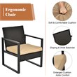 Pemberly Row 4-piece Contemporary Rattan Patio Furniture Set in Brown