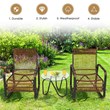 Pemberly Row 3-piece Contemporary Rattan Patio Furniture Set in Brown