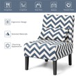 Pemberly Row Sponge Accent Armless Leisure Chair with Lumbar Pillow in Blue