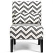 Pemberly Row Sponge Accent Armless Leisure Chair with Lumbar Pillow in Gray